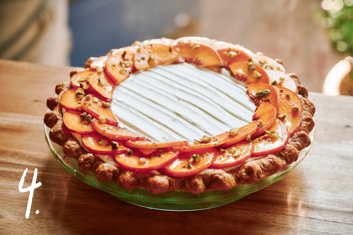 #4: Layered peach pie